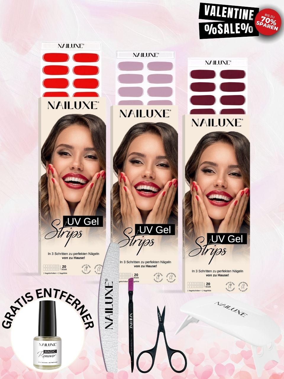Valentine SALE Starter Set / UV Gel Strips