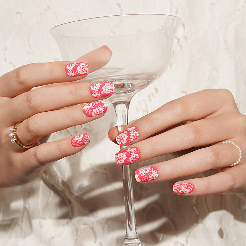 WHITE FLOWERS - UV GEL STRIPS