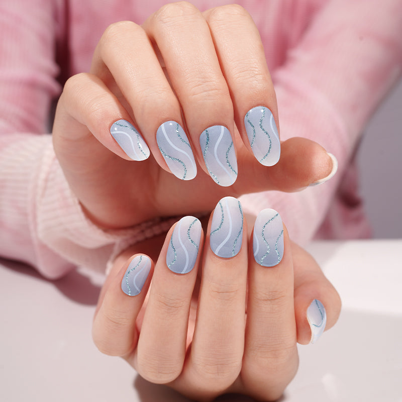 BLUE SWIRL - UV GEL STRIPS