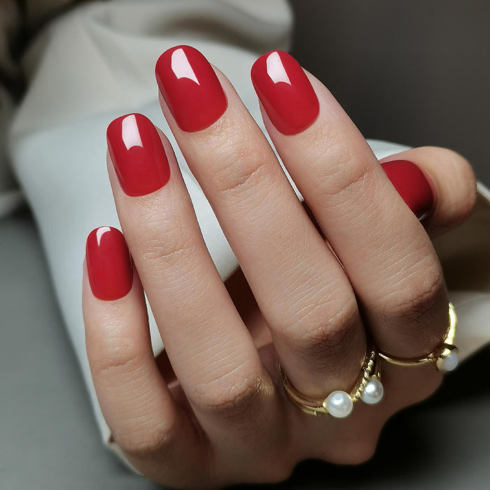 Royal Red - Short Round - Pure Gel Press On
