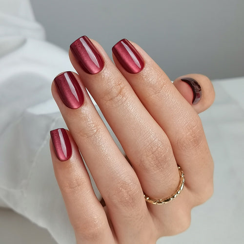 Cat Eye Ruby - Short Square