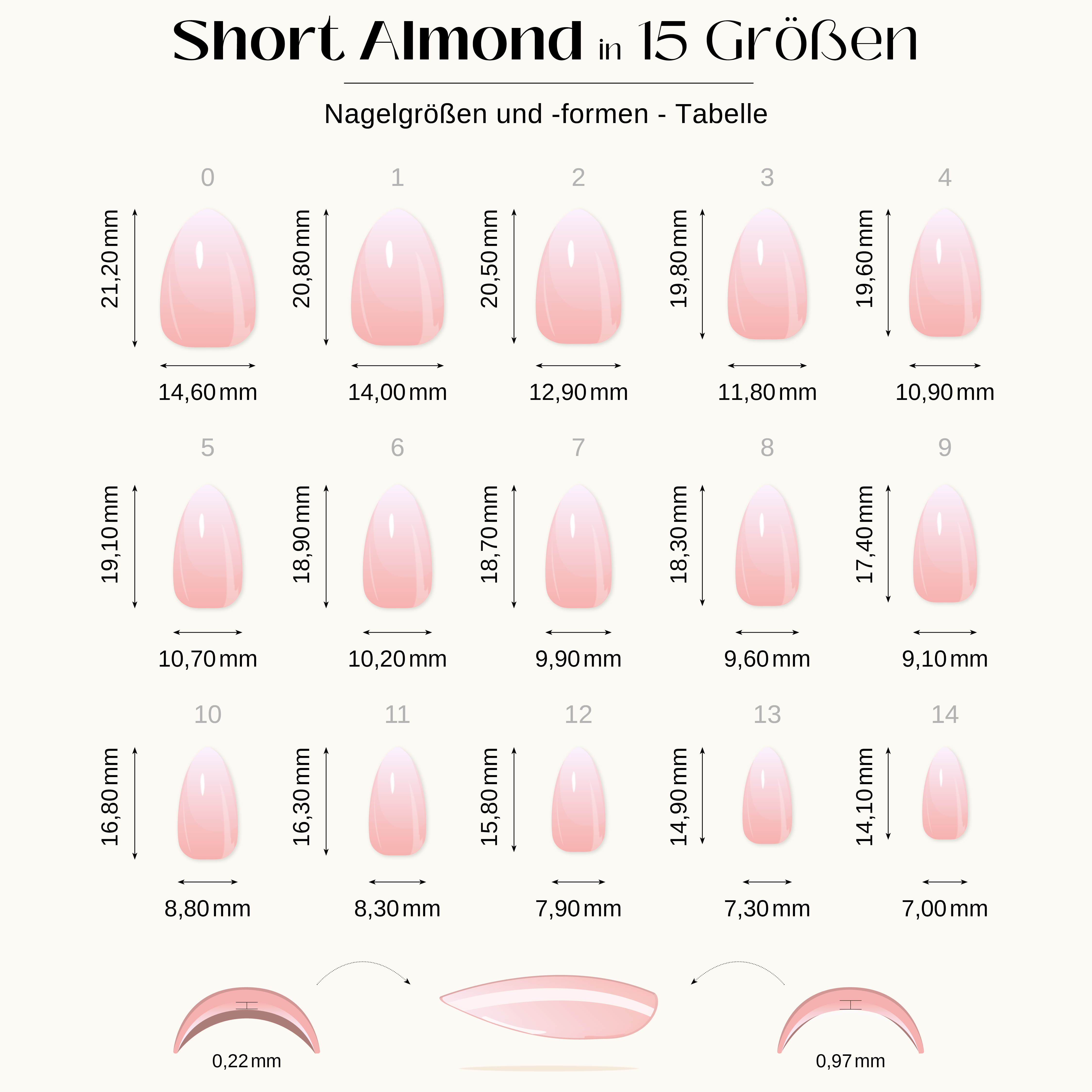 Baby Boomer Rosé - Short Almond - Pure Gel Press On