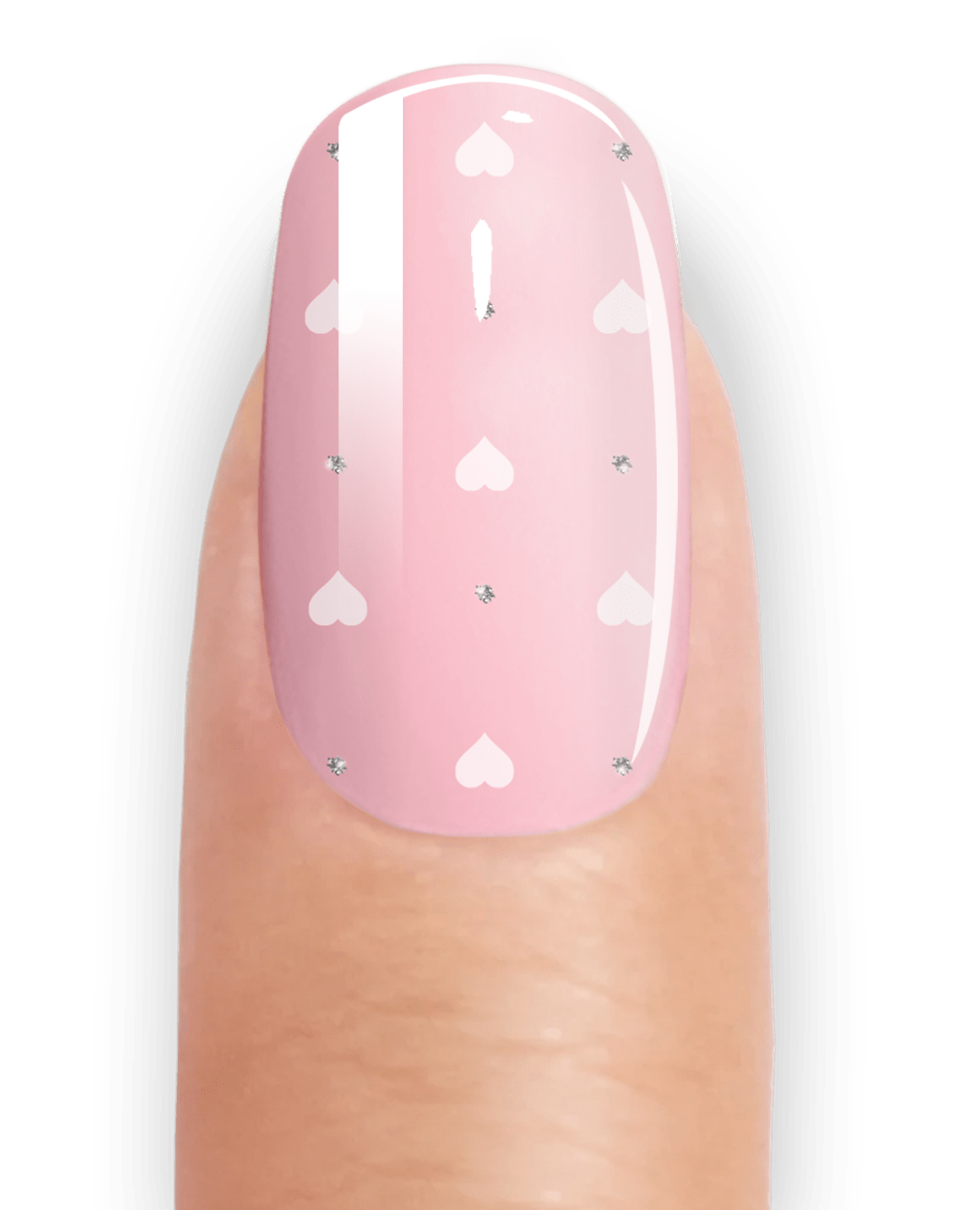 FRENCH NAIL HEART UV