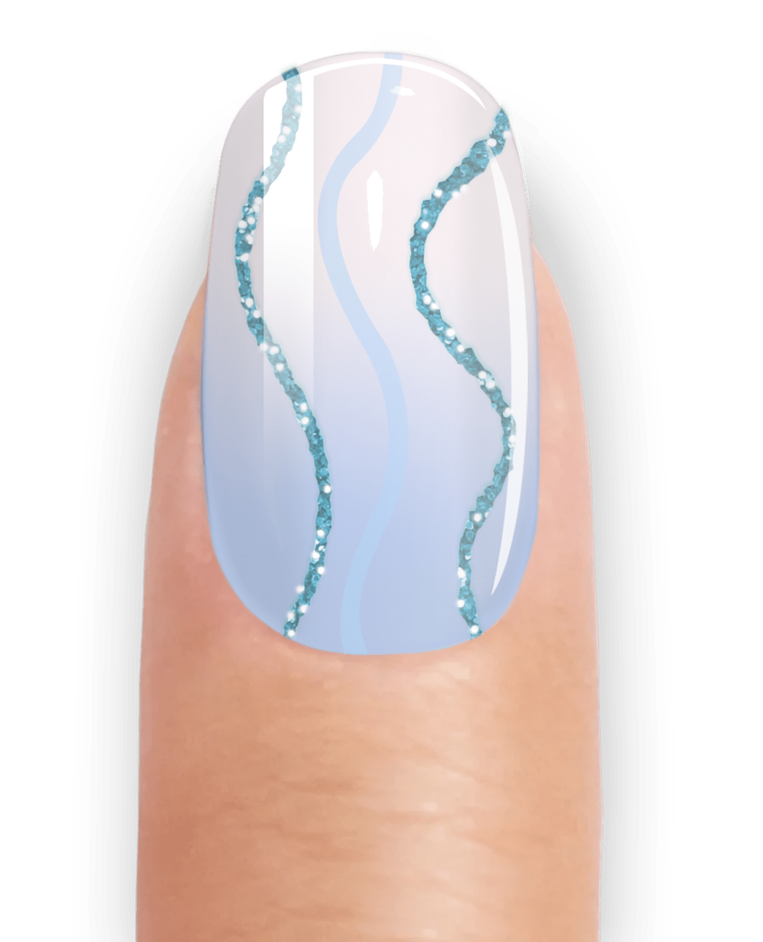 BLUE SWIRL - UV GEL STRIPS