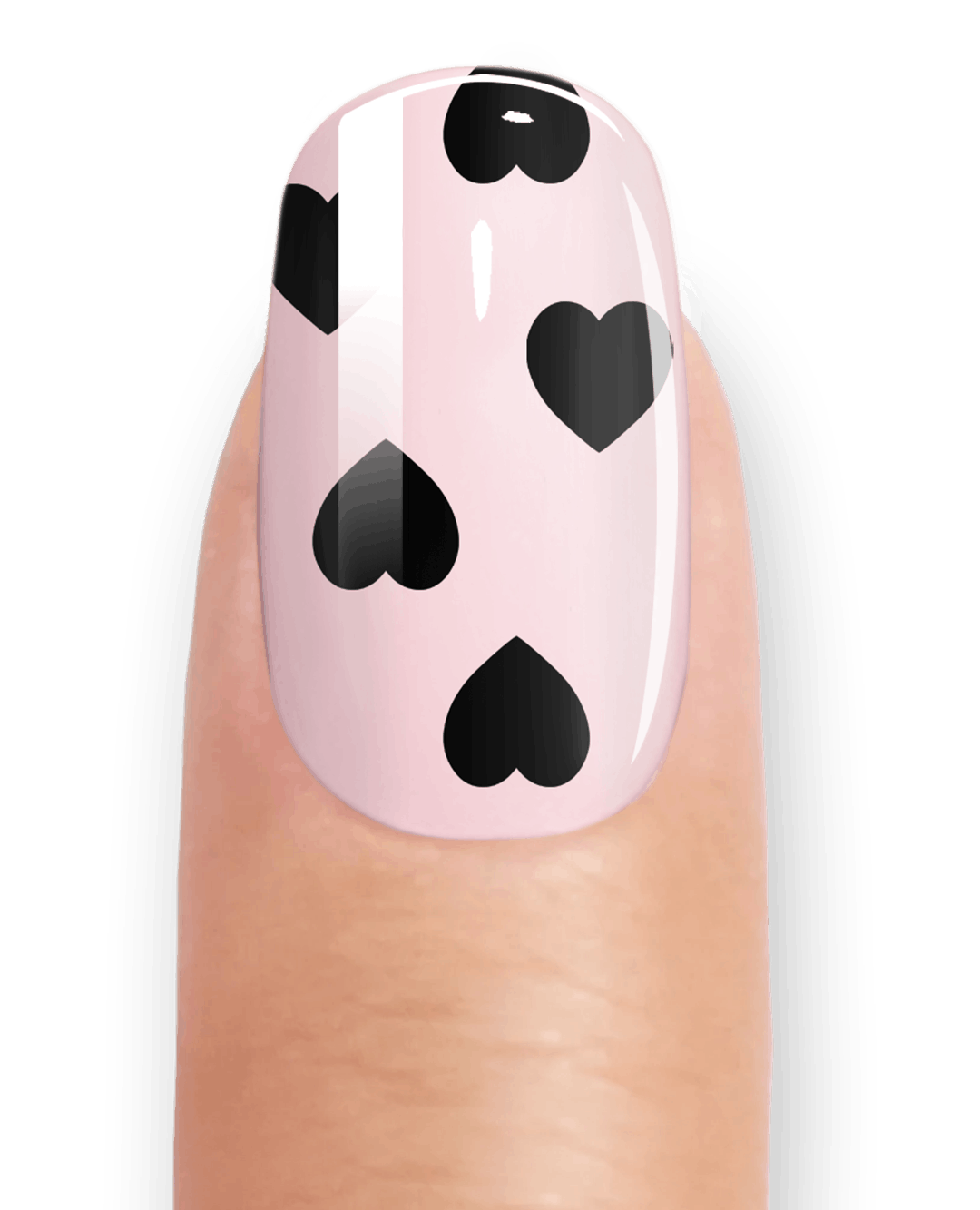 BLACK HEARTS - UV GEL STRIPS
