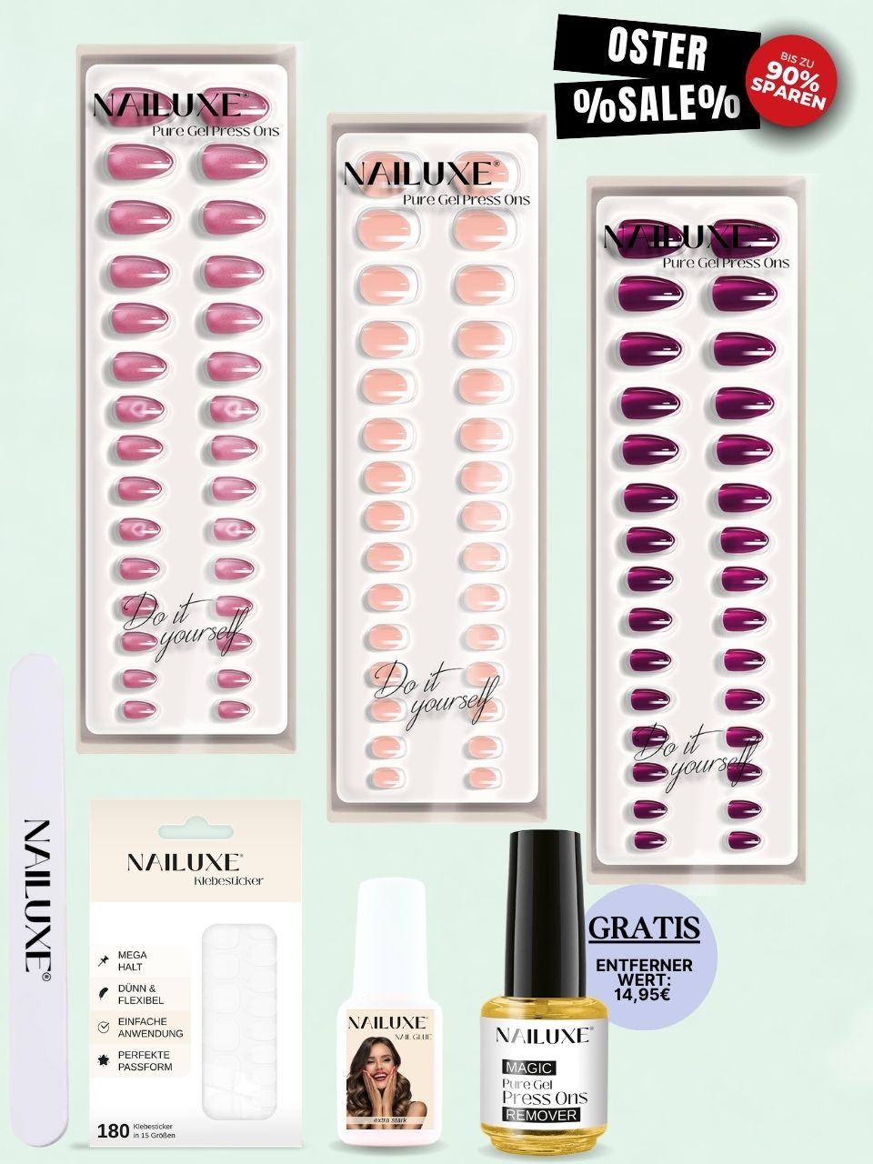 OSTER SALE Starter Set / Pure Gel Press Ons