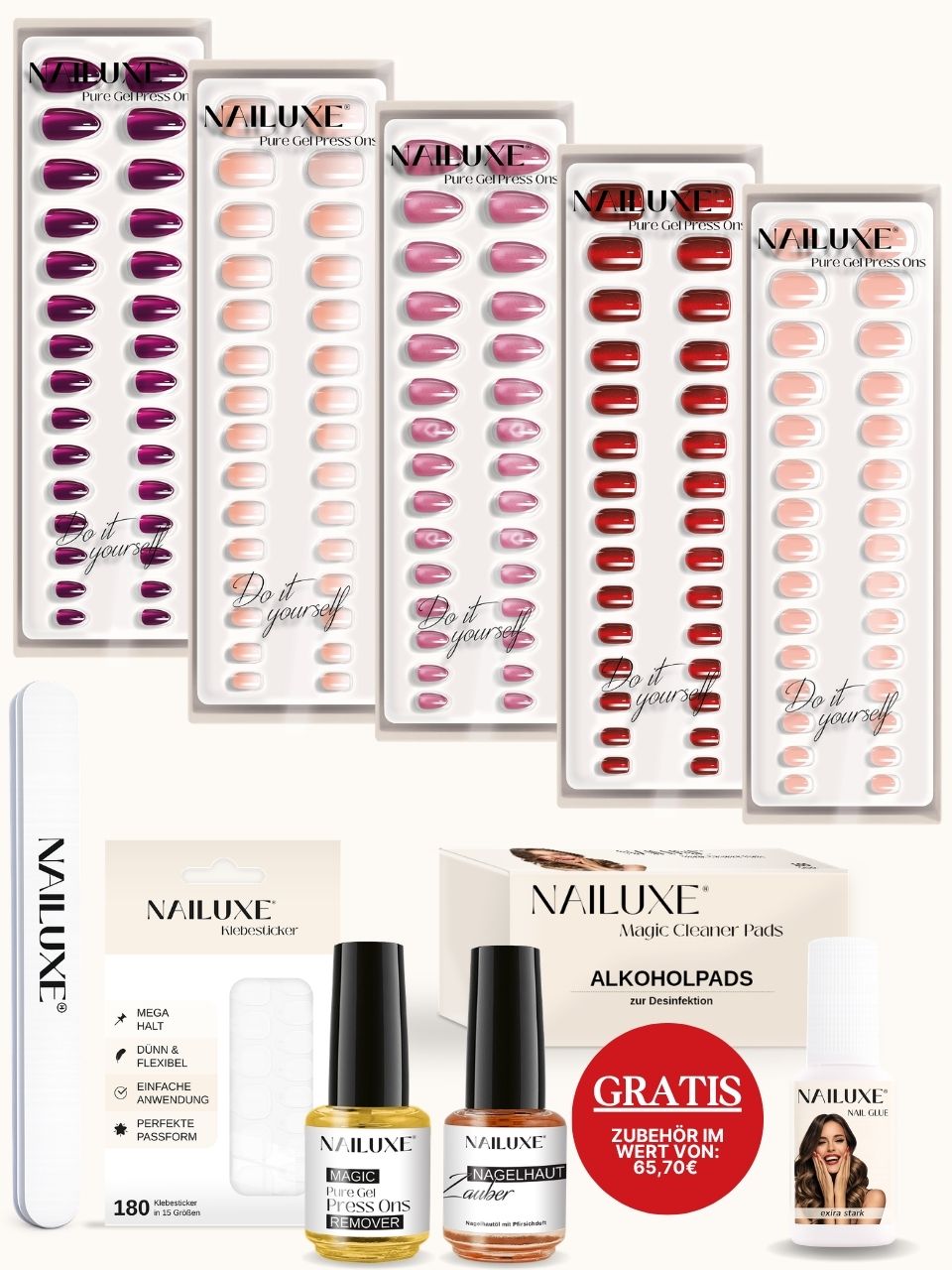 Pfingst-Sale 5er Set / Pure Gel Press On Set