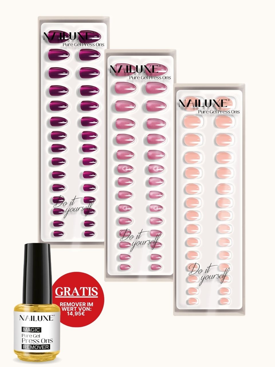 Pfingst-Sale 3er Set / Pure Gel Press On Set