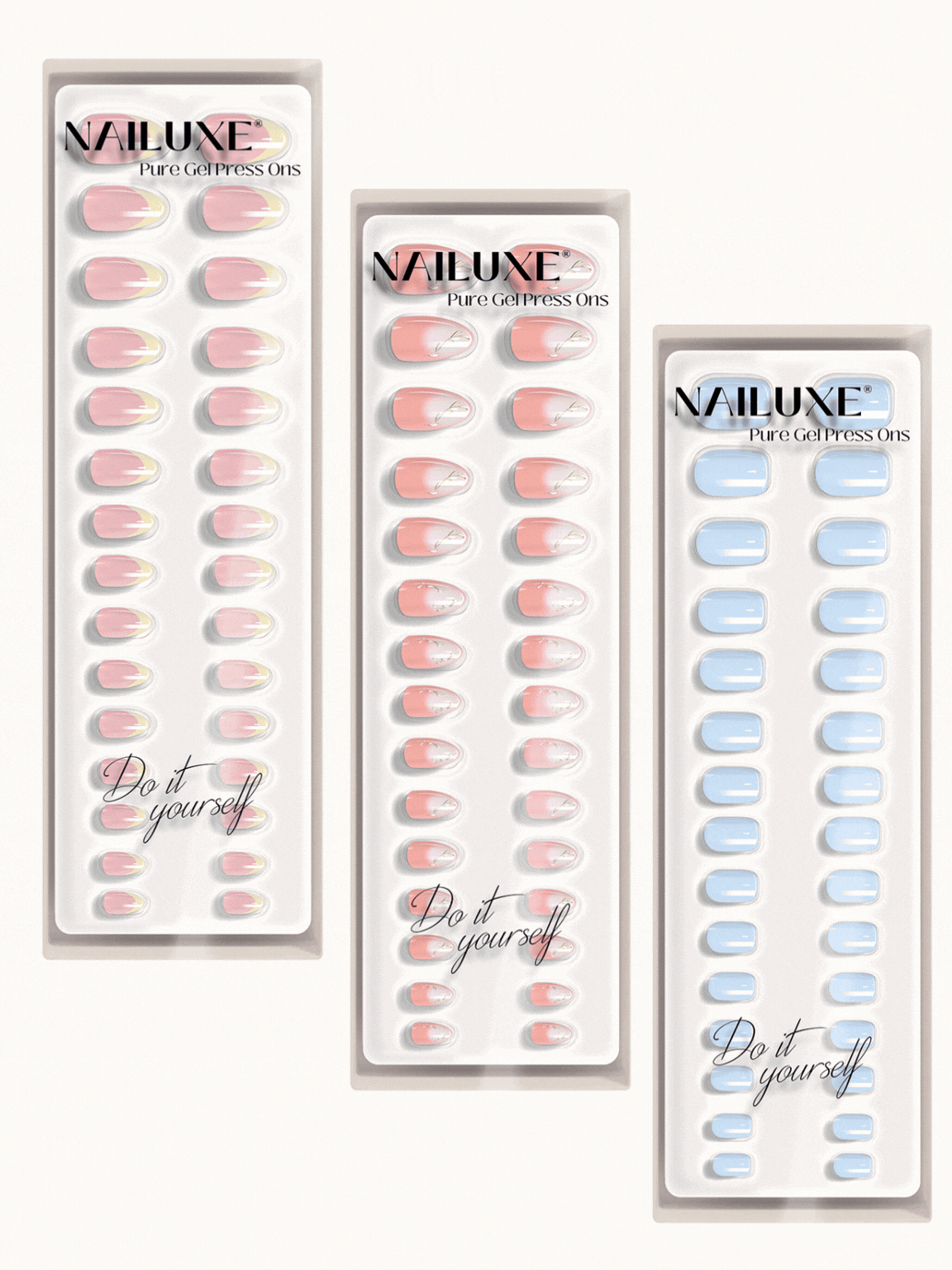 Frühlings 3er / Pure Gel Press On Set