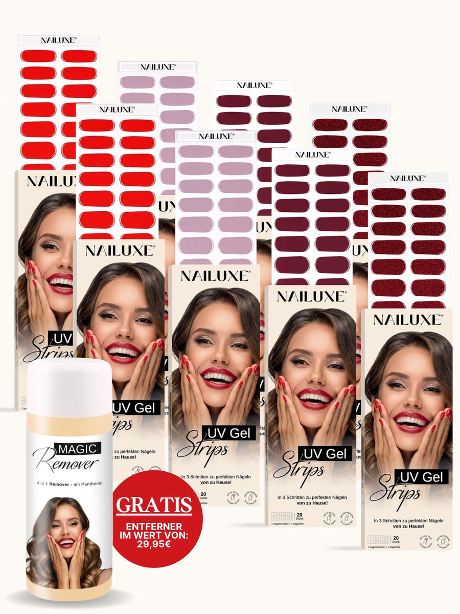 8er Set + Gratis XL Entferner / UV Gel Strips