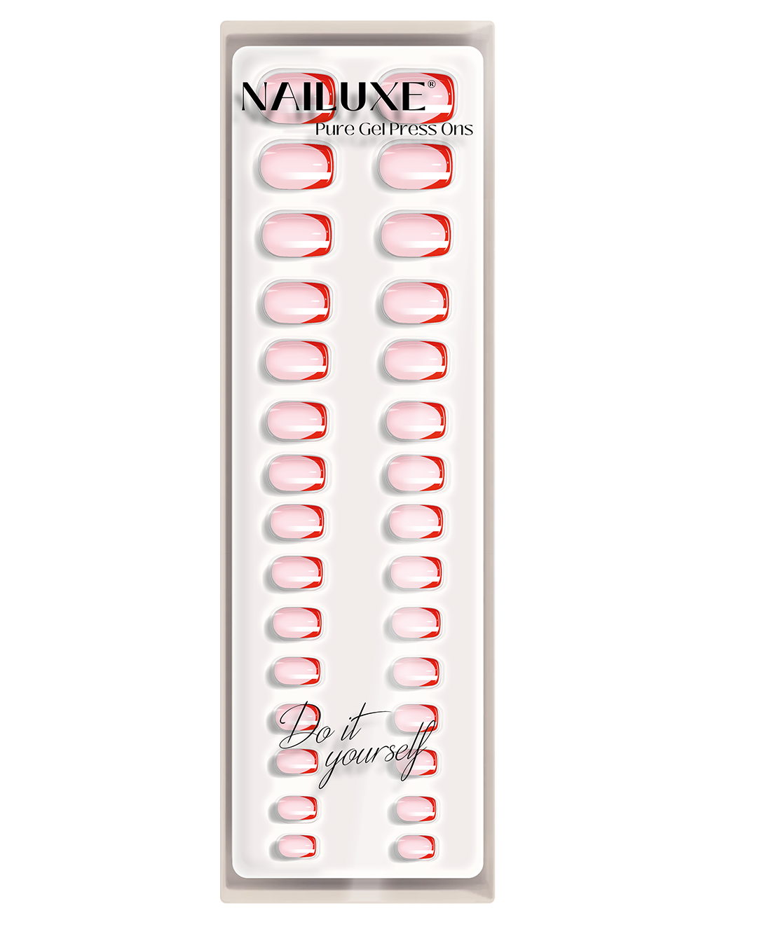 French Red - Short Square - Pure Gel Press On