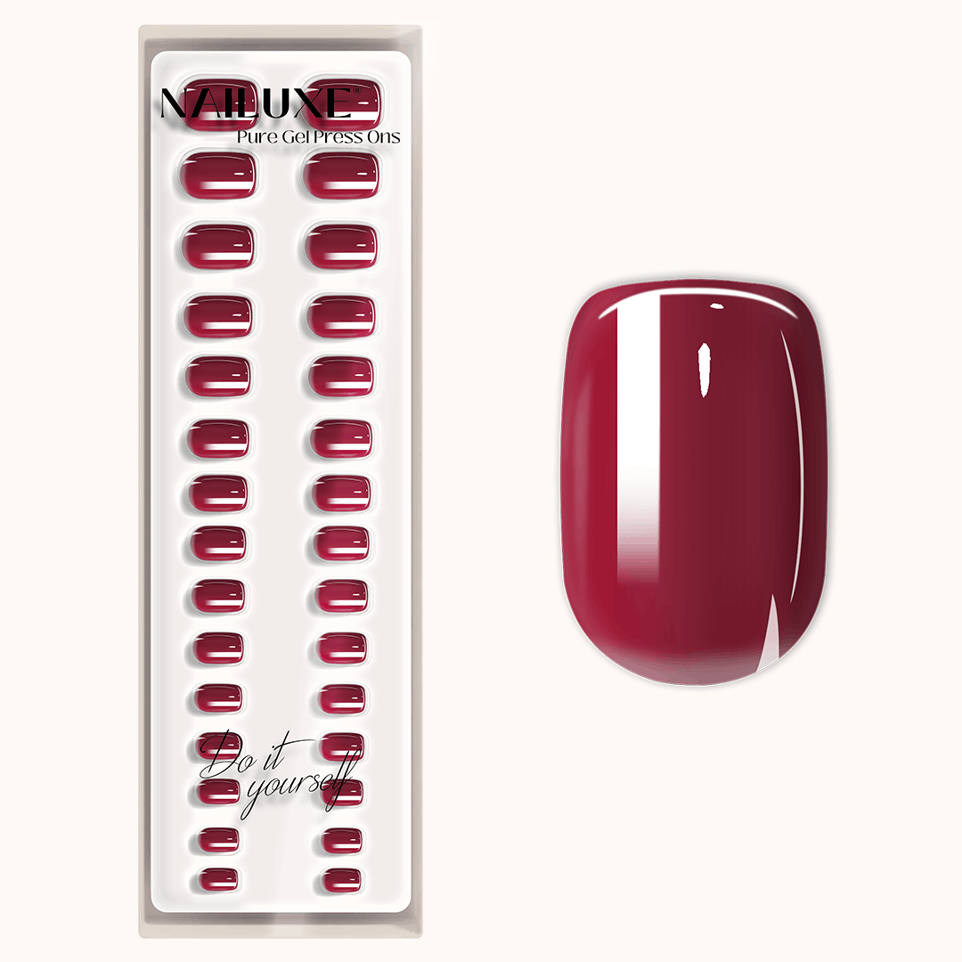 Ruby Red- Short Square - Pure Gel Press On