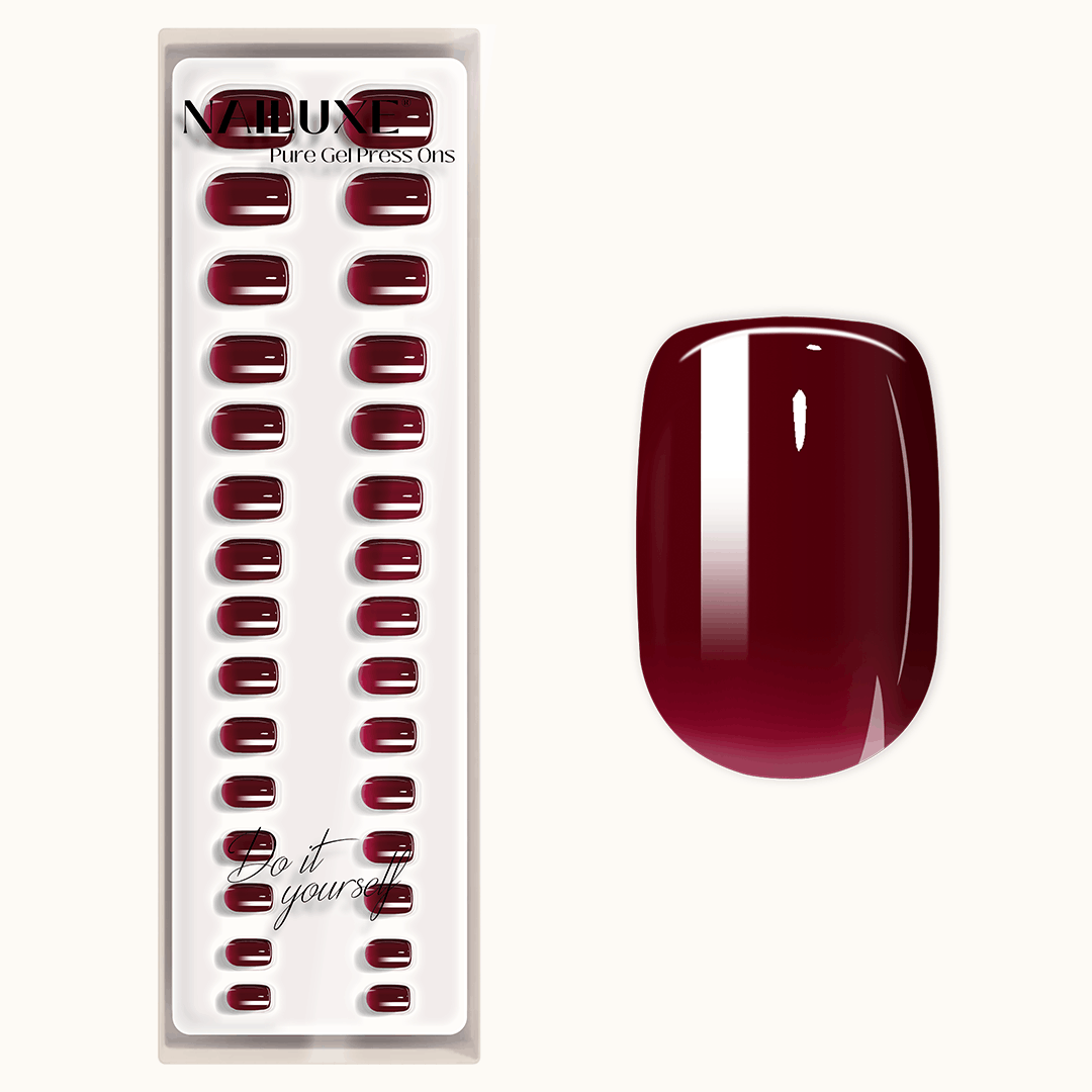 Vino Rough- Short Square - Pure Gel Press On