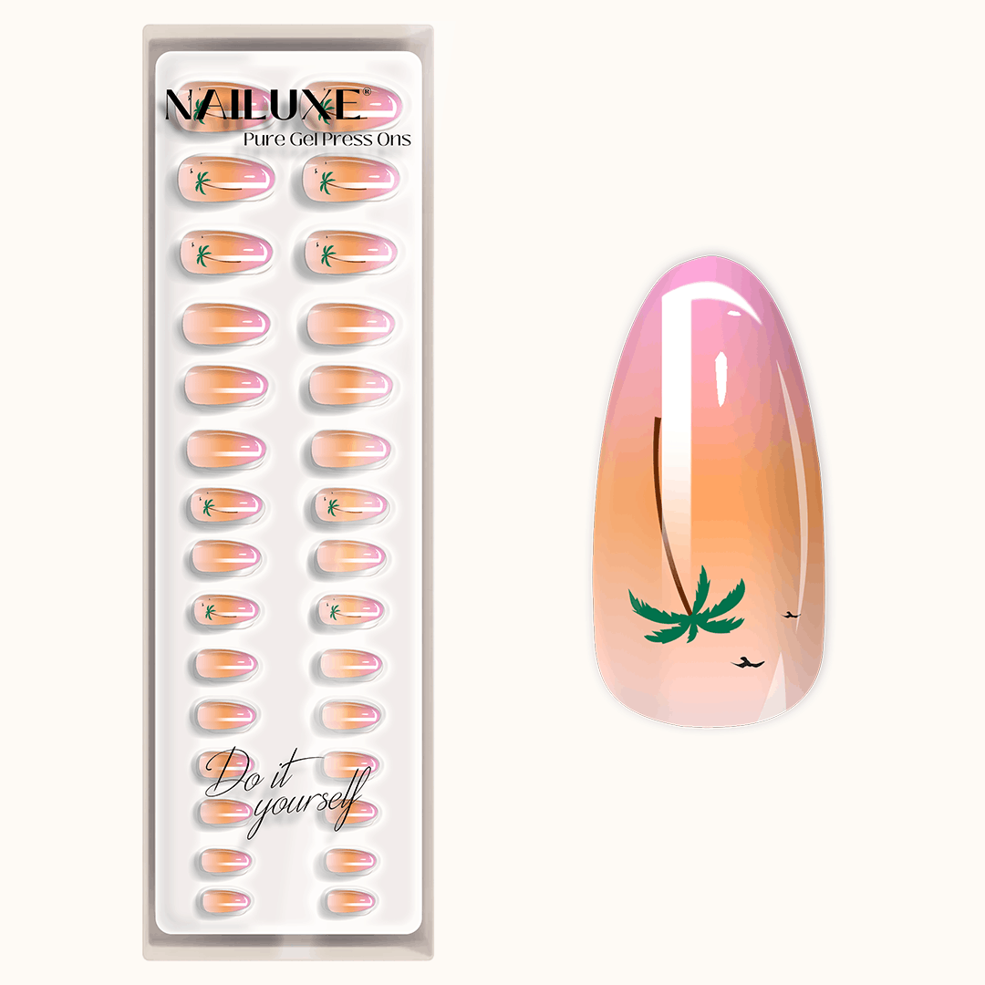 Palm Beach - Medium Almond - Pure Gel Press On