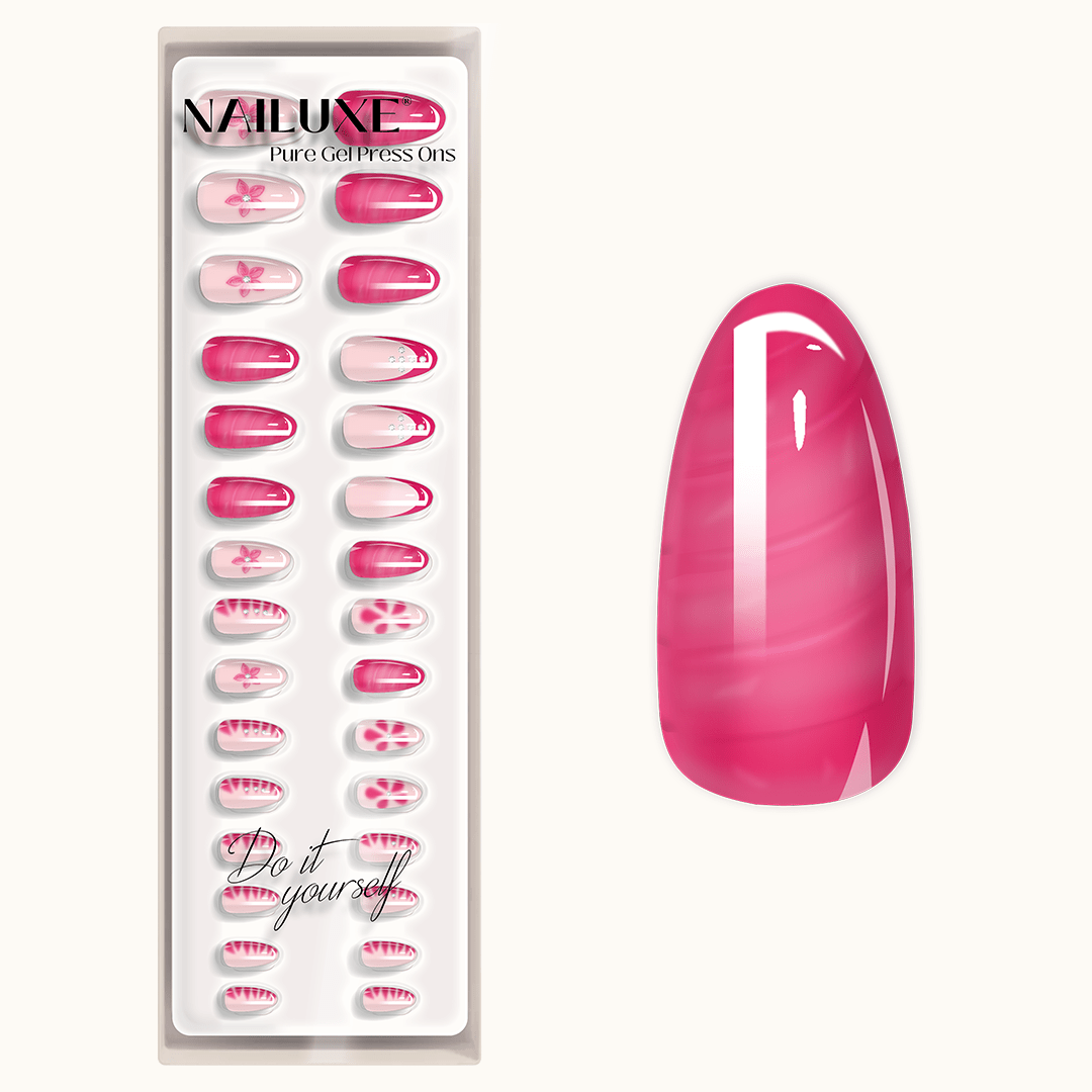 Pearly Shell - Medium Almond - Pure Gel Press On