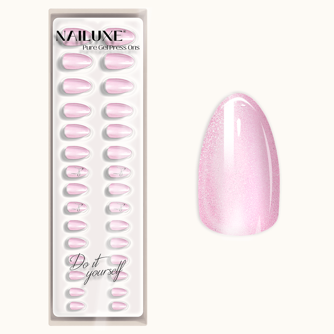 Loop Glitter - Short Almond - Pure Gel Press On