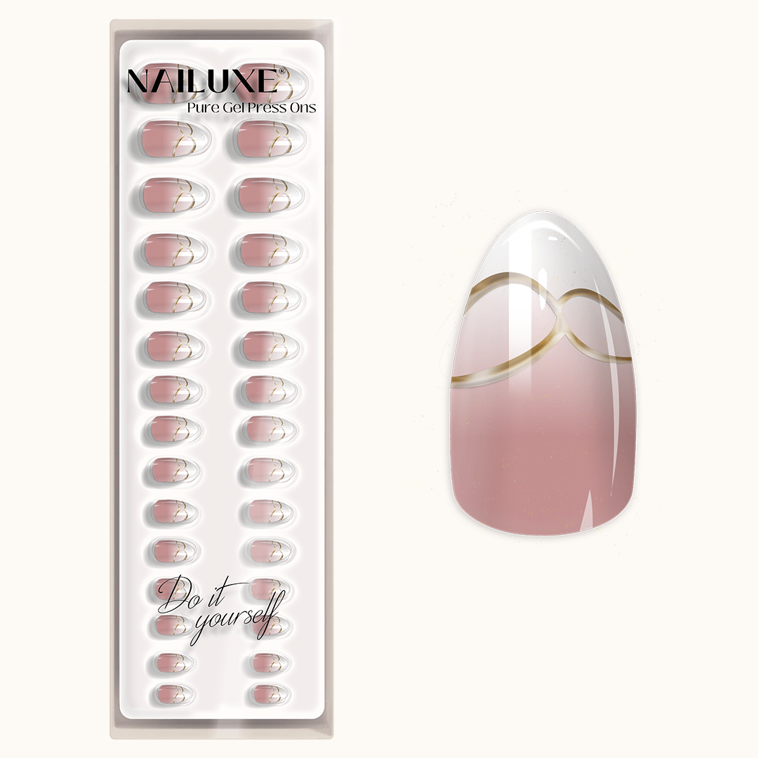 Baby Boomer Prestige - Short Almond - Pure Gel Press On