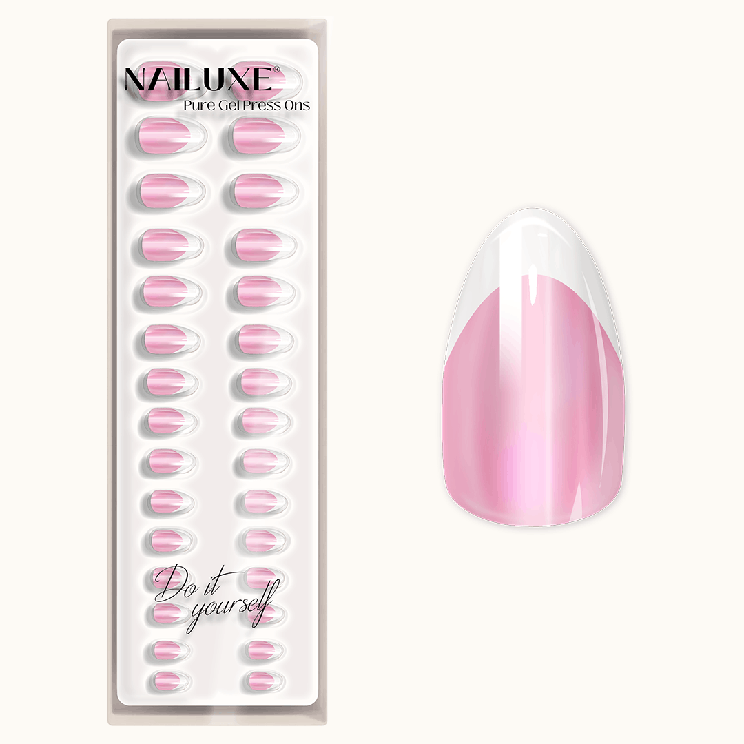 French Baby Boomer - Short Almond - Pure Gel Press On