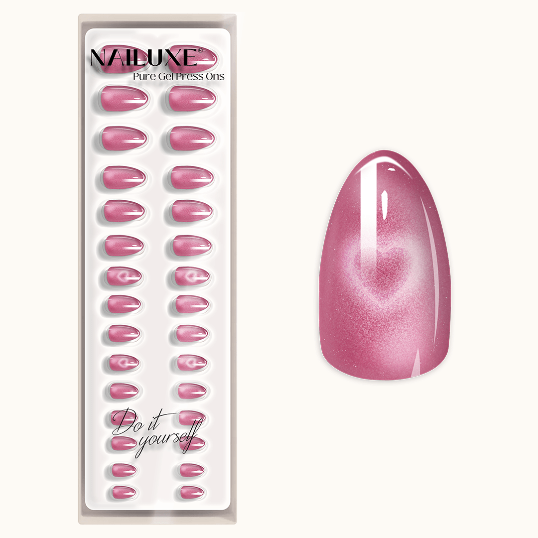 Pink Amore - Short Almond - Pure Gel Press On