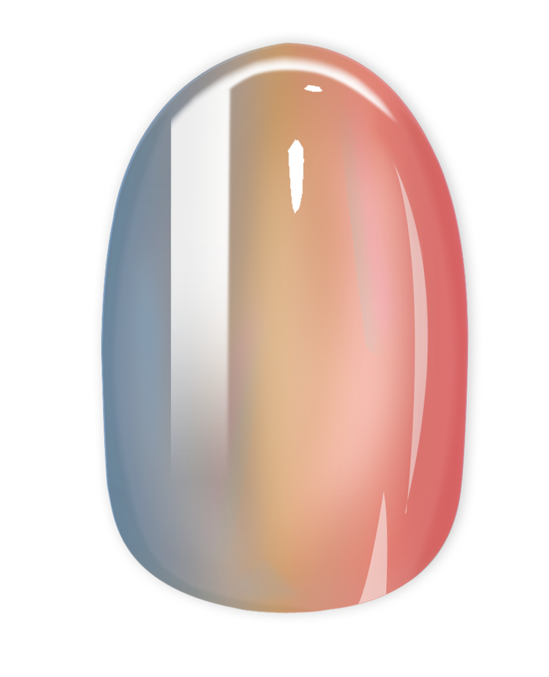 Rainbow Shine - Medium Round - Pure Gel Press On