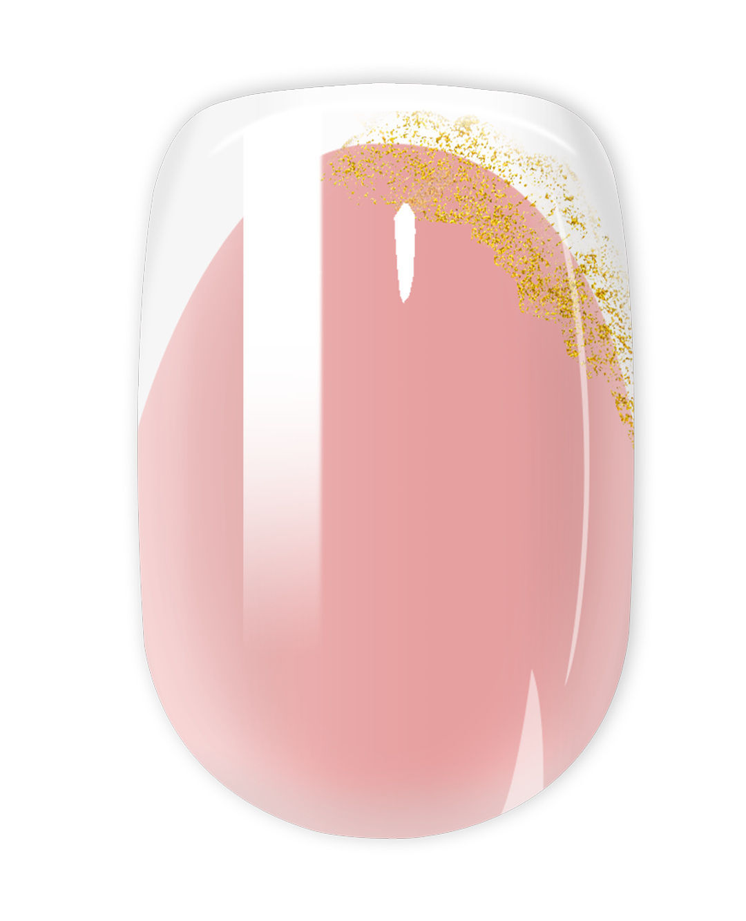 French Gold Glitter - Short Square - Pure Gel Press On