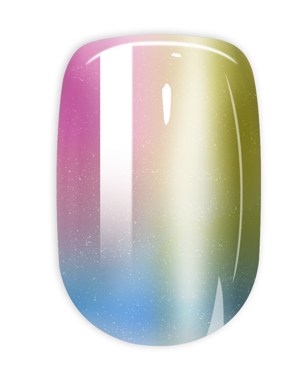 Short Square RAINBOW GLITTER