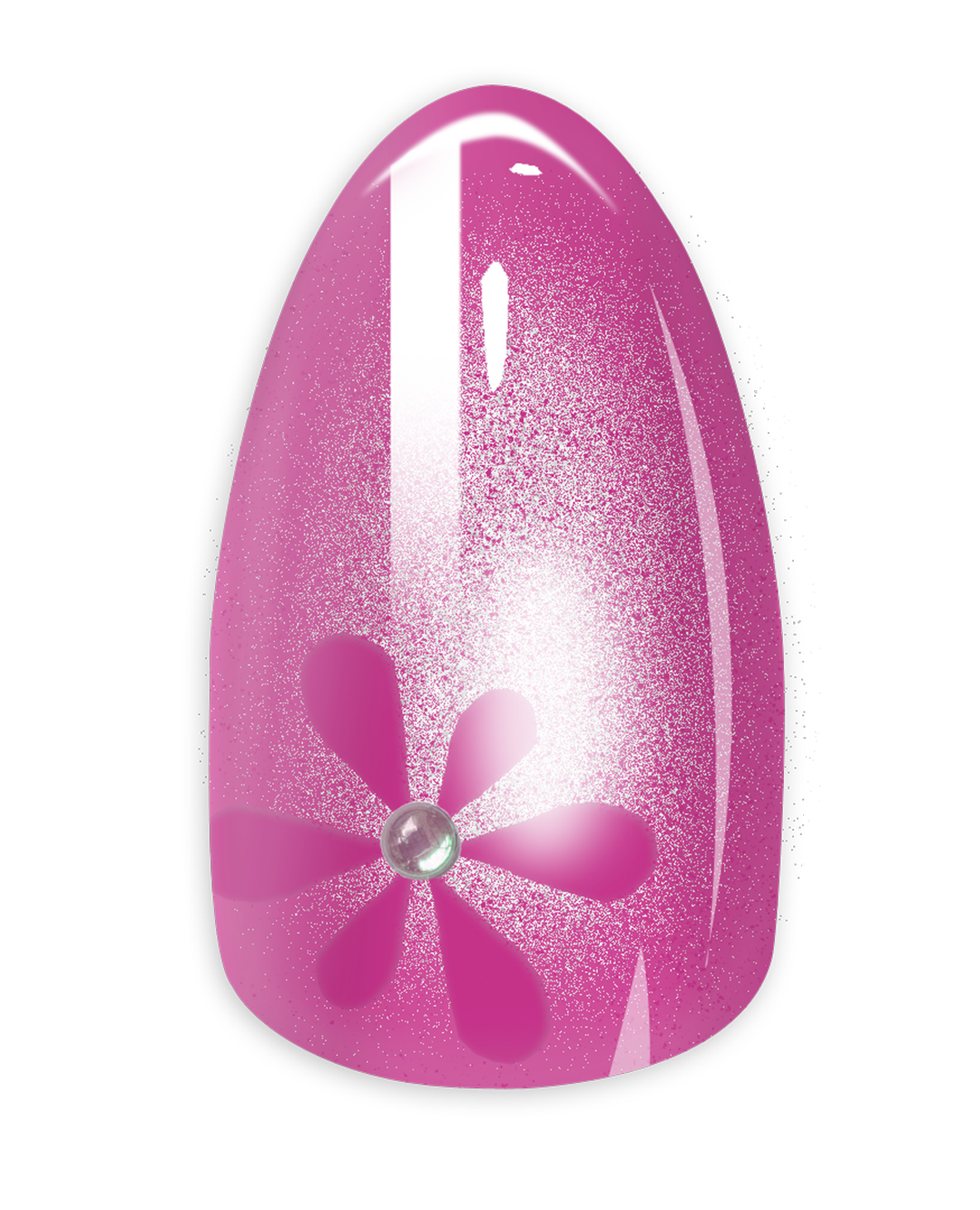 Short Almond MAGENTA STARBUST