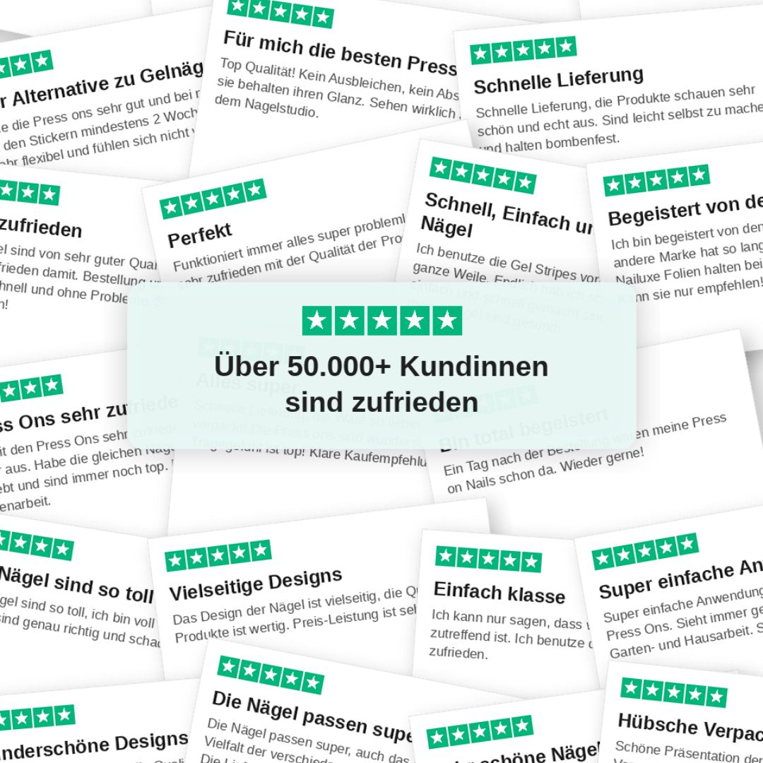 NAILUXE Kundenbewertungen mit 5-Sterne-Bewertungen und über 50.000 zufriedenen Kundinnen