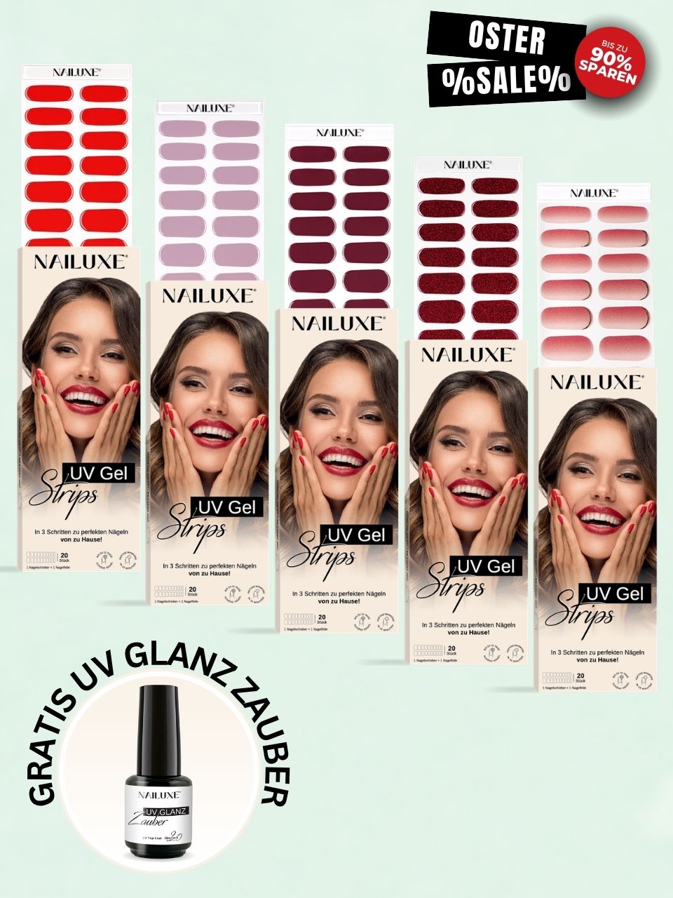 OSTER SALE 5er UV Set + GRATIS UV GLANZ ZAUBER