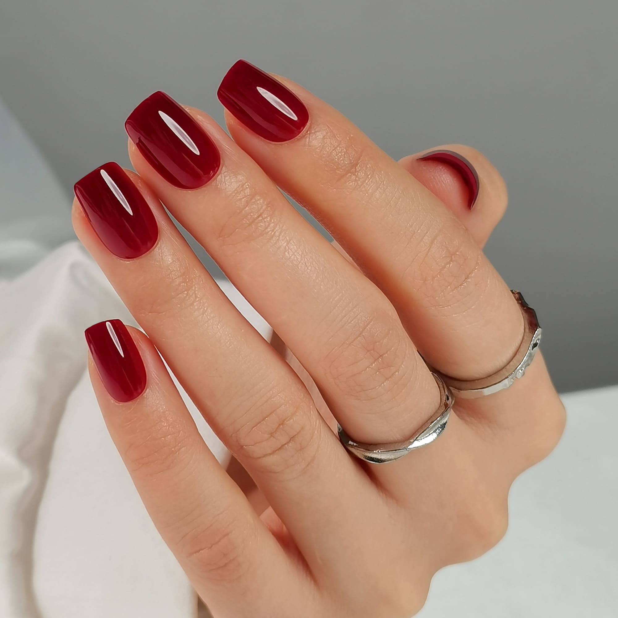 Vino Rough- Short Square - Pure Gel Press On