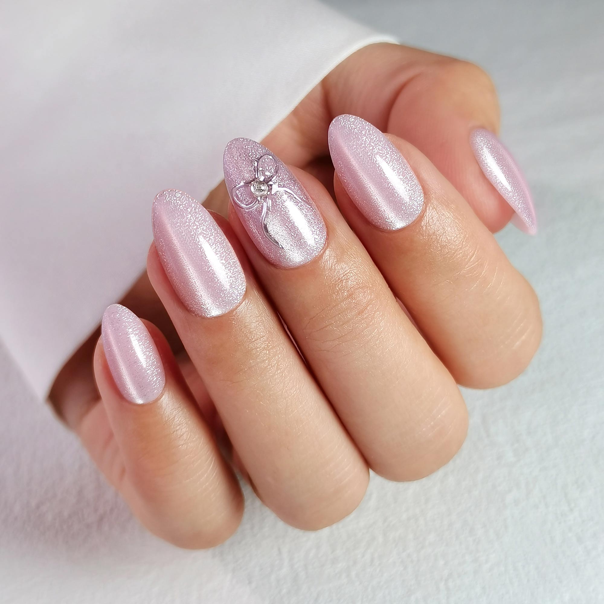 Loop Glitter - Short Almond - Pure Gel Press On