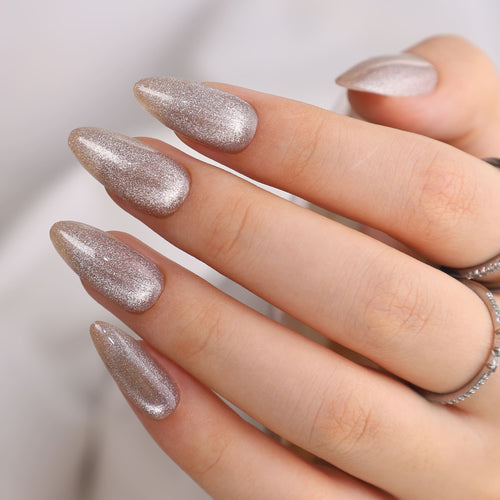 Champagne Glitter - Medium Almond