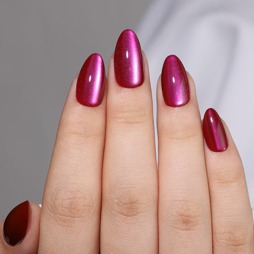 Violet Glitter - Short Almond
