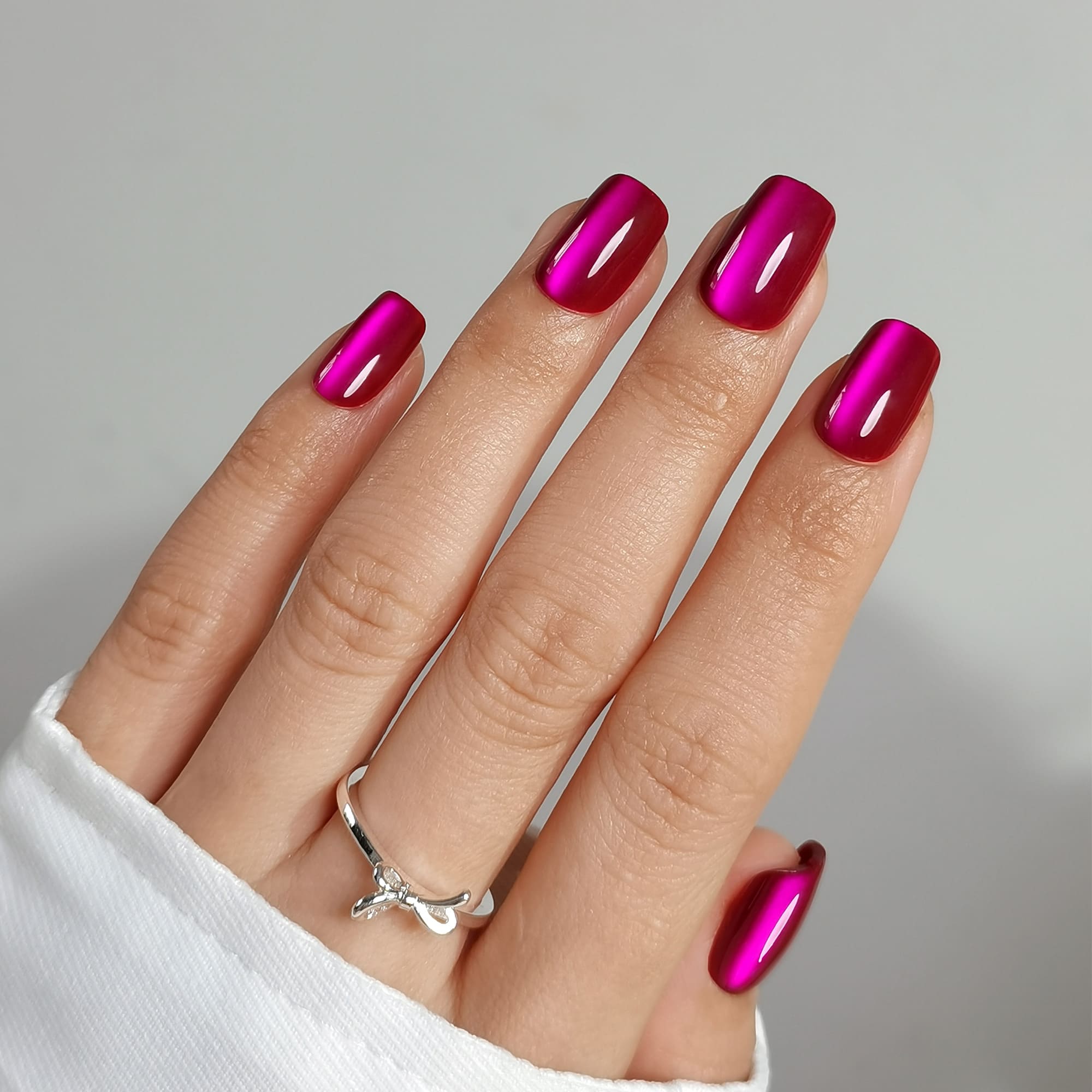 Violet Glitter - Short Square - Pure Gel Press On