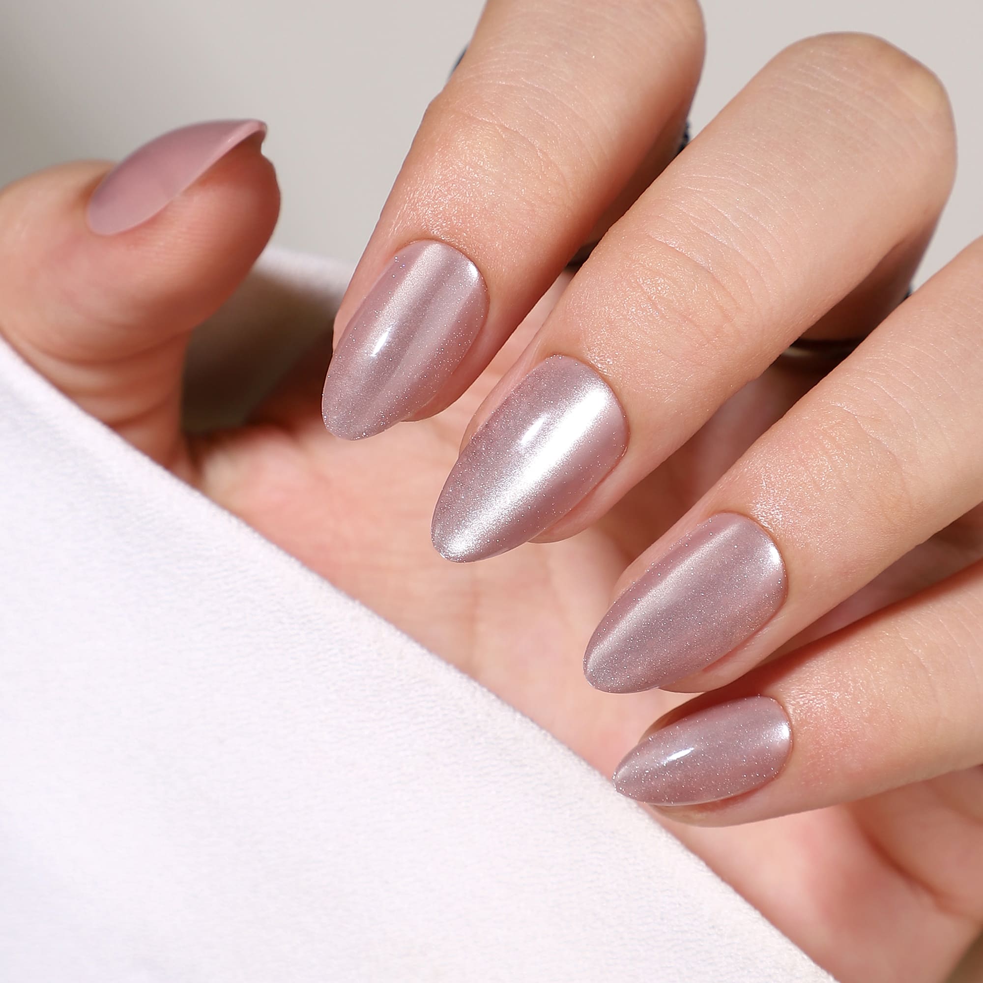 Silent Glazed - Short Almond - Soft Gel Press On - NAILUXE